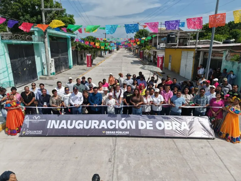 Yamil Melgar entrega pavimentación integral en Puerto Madero