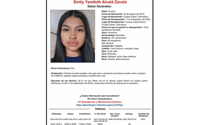 Buscan a Yamileth Alcalá, estudiante del Bachilleres