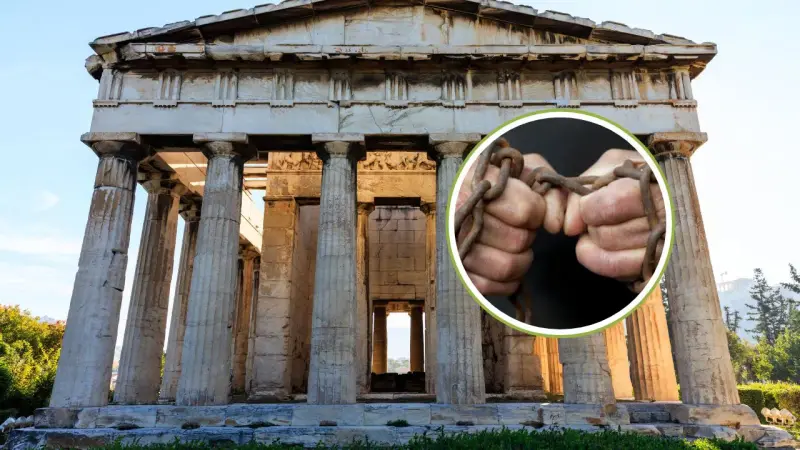 Un estudio de dientes revela que casi todos los hombres encadenados de Atenas crecieron cerca de la ciudad hace 2,600 años