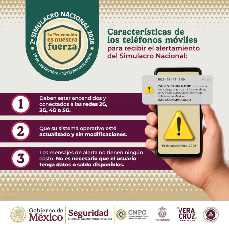 Participará alcaldía de Veracruz en el Segundo Simulacro Nacional 2026