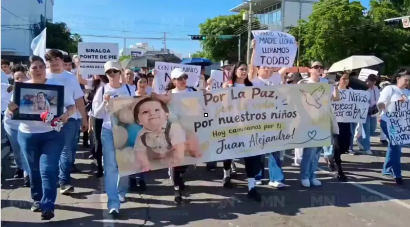 Marcha por la paz en Culiacán: exigen justicia por el bebé Juan Alejandro