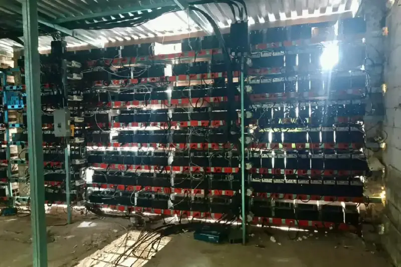 Aseguran granja ilegal de minería de criptomonedas con más de mil equipos en Puebla