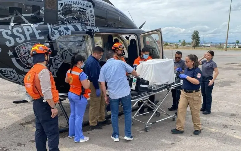 Trasladan de emergencia a bebé de nueve días desde Juárez a hospital en Chihuahua