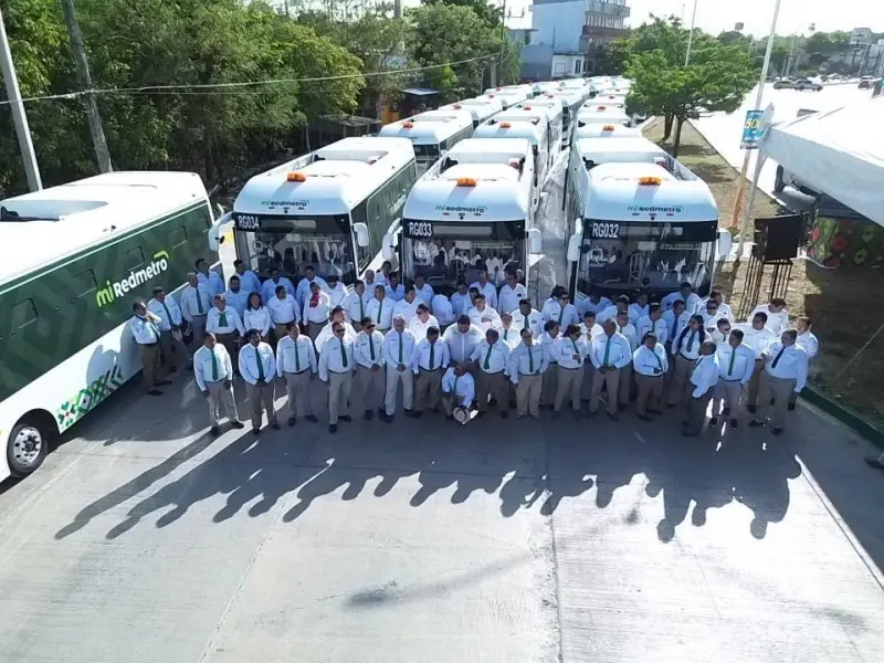 Opera RedMetro Riviera Huasteca con 50 unidades eléctricas