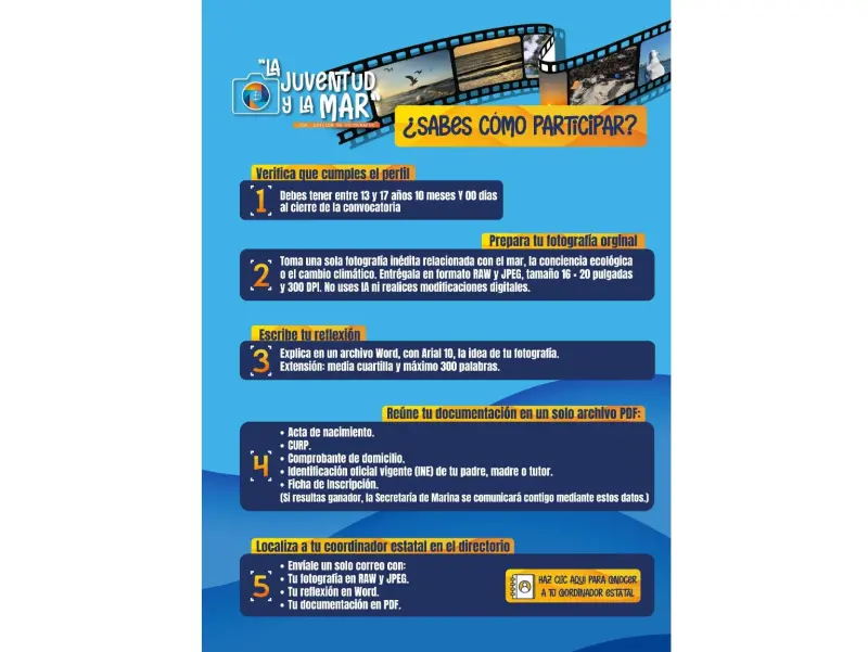 Marina invita a participar en el 26 Concurso Nacional de Fotografía ‘La Juventud y la Mar’ 2026