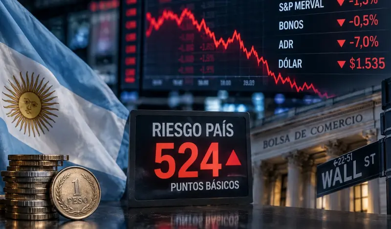 Riesgo país en alza: los mercados argentinos vuelven a ponerse a la defensiva