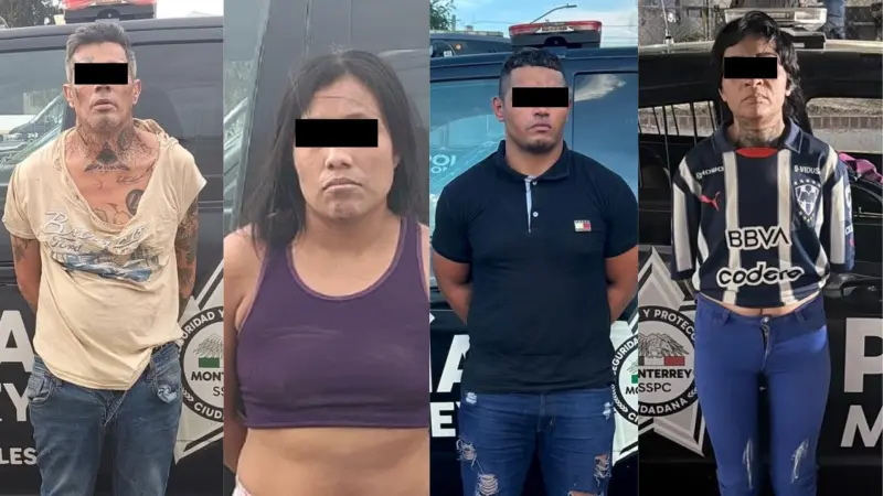 Caen 4 personas con 75 dosis de cristal en Monterrey