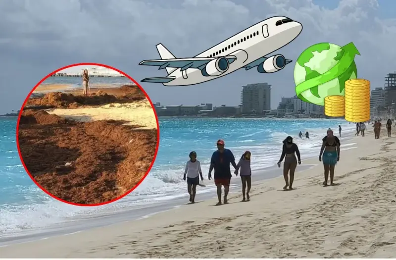 Sargazo, “superpeso”, percepción inseguridad y falta de vuelos impactan a Cancún, Puerto Vallarta y Los Cabos durante el verano con reducción de hasta 13.7% de visitantes durante 2026