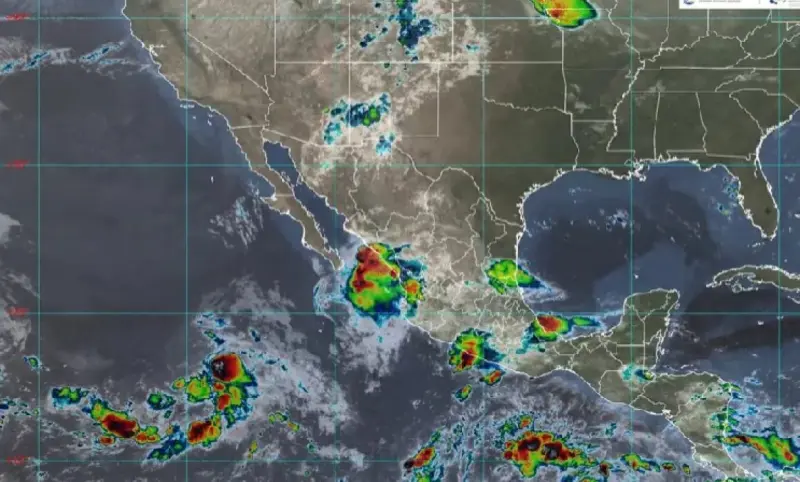 Prevén lluvias intensas en Sinaloa y muy fuertes en BCS y Sonora