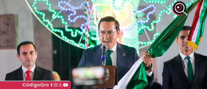 Chepe Guerrero encabeza Grito de Independencia en Corregidora