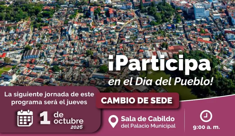 Este jueves, Día del Pueblo en el Palacio Municipal de Xalapa