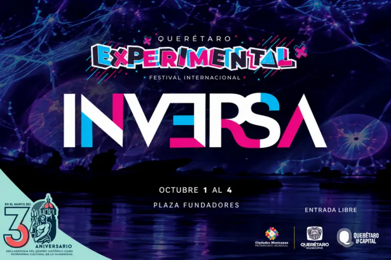 INVERSA llevará arte inmersivo, proyecciones y música electrónica a Plaza Fundadores