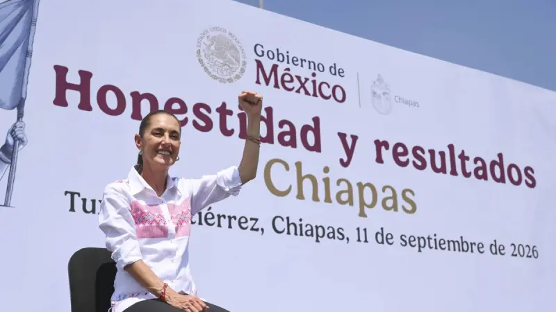Sheinbaum destaca obras que beneficiarán a población de Chiapas
