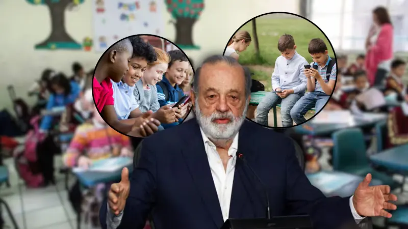 Carlos Slim apoya la restricción de celulares en primarias y secundarias y sostiene que las aulas deben mantenerse como espacios de concentración donde los estudiantes puedan aprender sin usar dispositivos para comunicarse