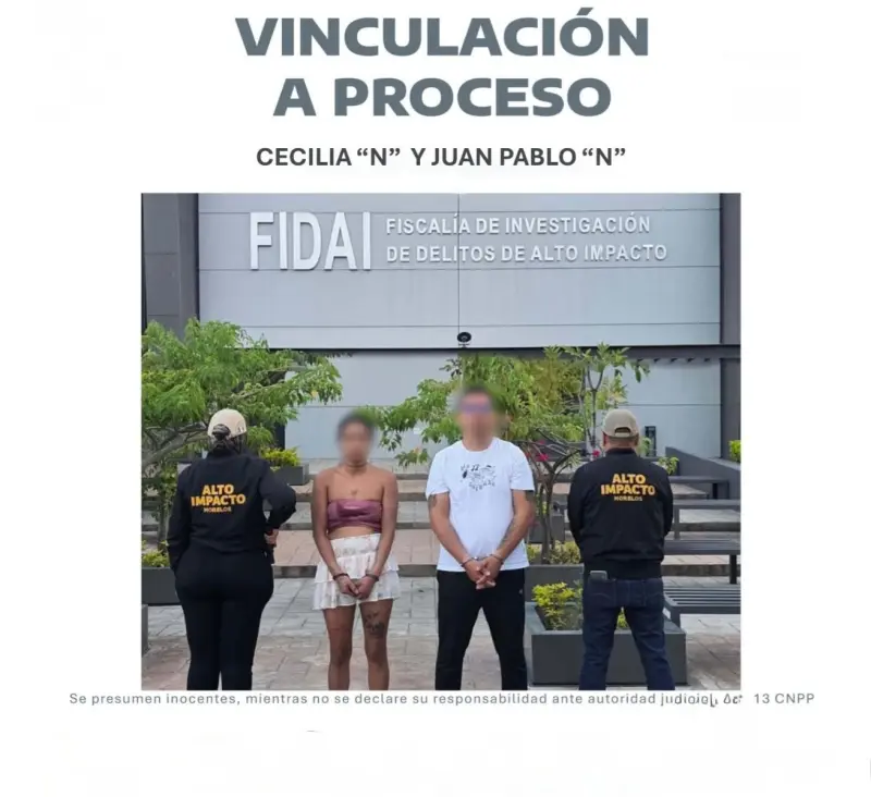Vinculan a proceso a pareja acusada de extorsión agravada en Cuautla
