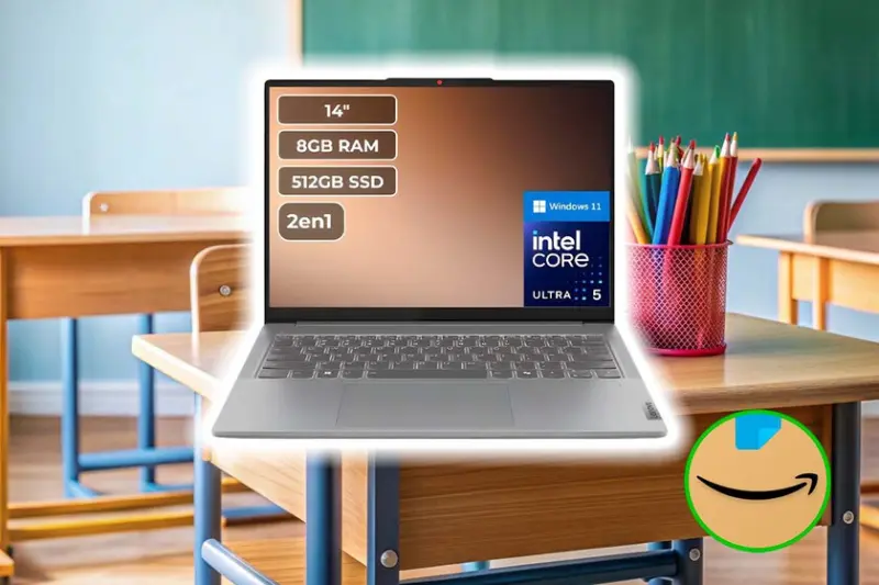Laptop 4 en 1 con 8 GB de RAM y procesador con IA. Tiene su mejor precio en meses