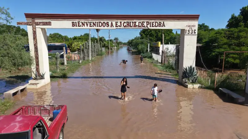 Huracán Polo deja mil 128 refugiados y comunidades incomunicadas en Sonora sin muertes directas por el huracán