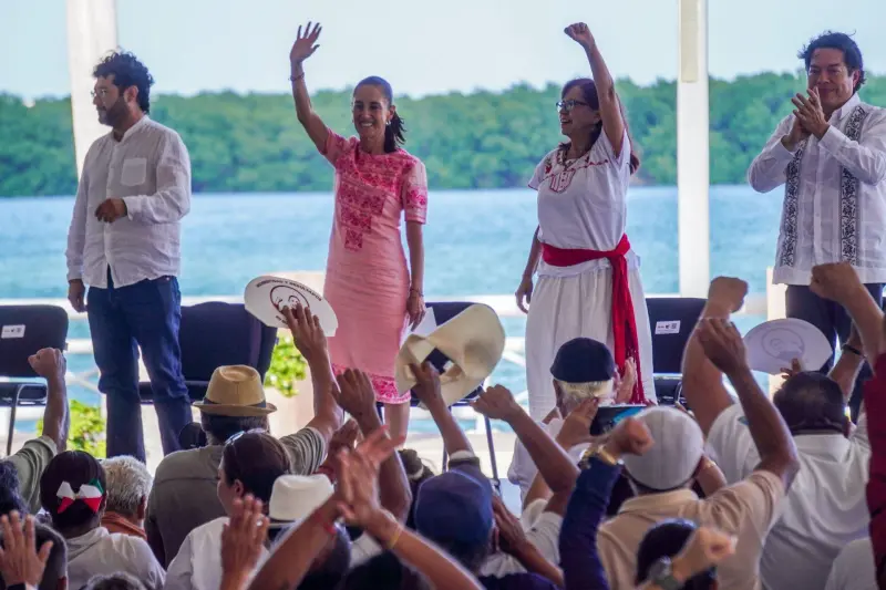 Sheinbaum destina 9 mil 241 MDP al Bienestar, obras del Tren Maya y proyectos de salud y vivienda en Quintana Roo