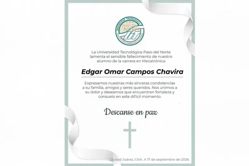 UTPN se condolece ante la muerte de alumno por caída de barda