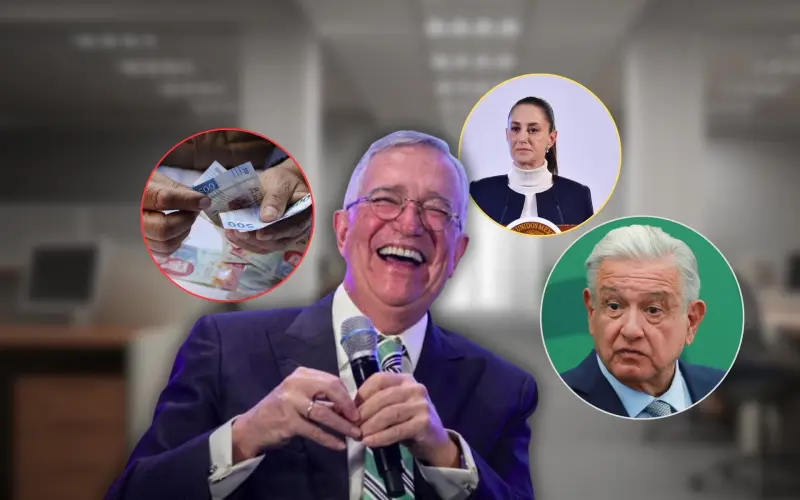 Ricardo Salinas Pliego rechazó los sueldos fijos, calificados como becas, y defendió un esquema de compensación variable y de incentivos por productividad para sus 200 mil trabajadores, mientras la administración federal de AMLO y Sheinbaum consolidó un i