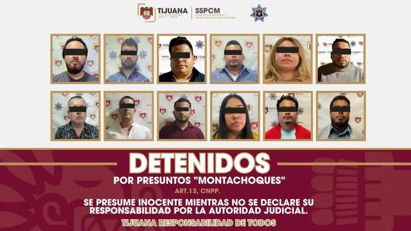 Detienen a 12 personas presuntamente relacionadas con “montachoques” en Tijuana