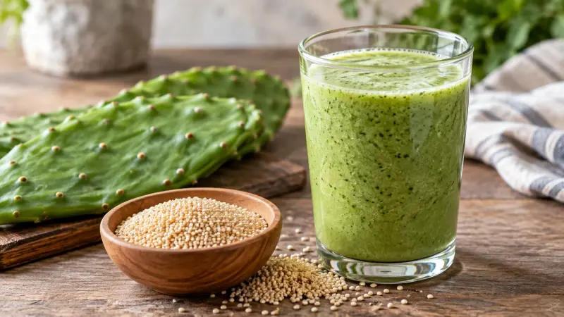 Para qué sirve beber licuado de nopal con amaranto