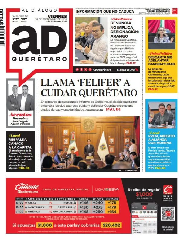 Llama Felifer a cuidar Querétaro