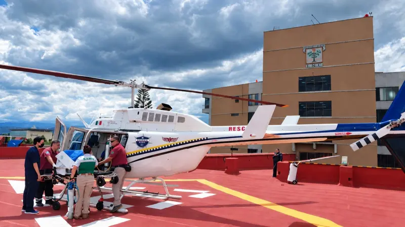 Trasladó SSP a bebé con cardiopatía congénita de Ario a CDMX