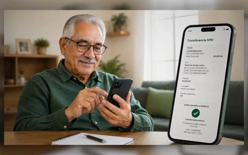 Cómo hacer transferencias del Banco del Bienestar desde tu celular paso a paso ingresando la CLABE de 18 dígitos para enviar dinero a cualquier cuenta bancaria sin salir de casa