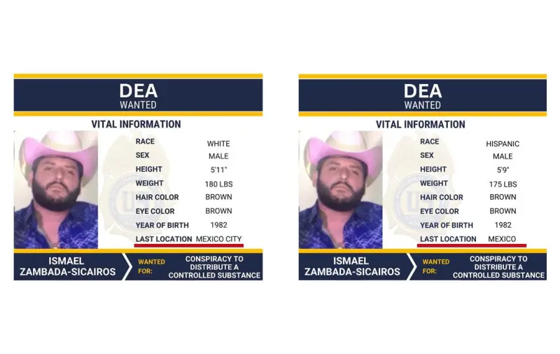 Difunde la DEA ficha de búsqueda de ‘El Mayito Flaco’; lo ubicaba en la CDMX