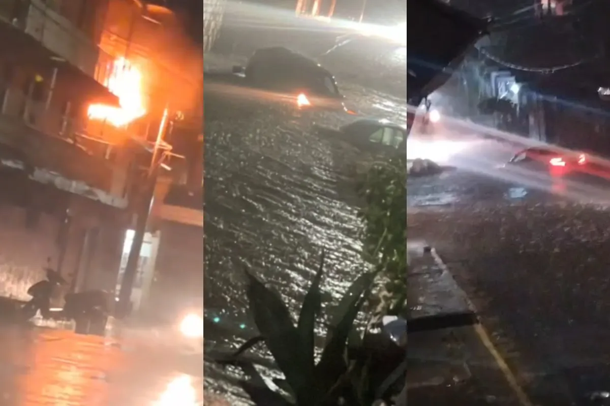 Tormenta inunda Uruapan; rescatan a personas atrapadas en vehículos