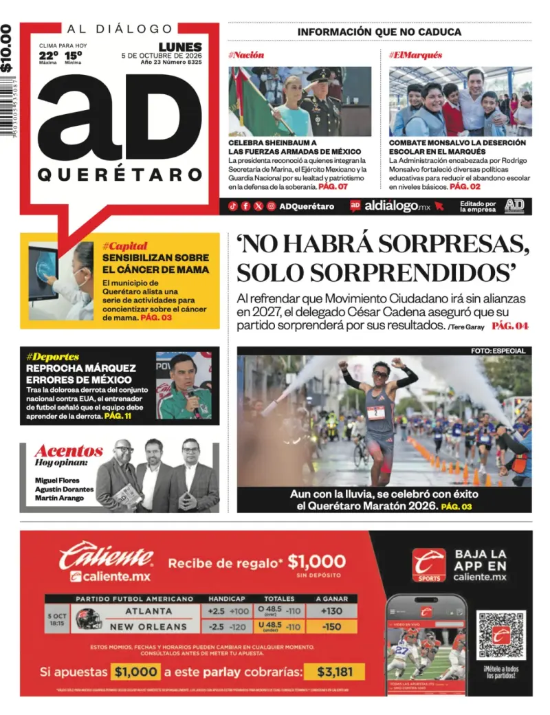 ‘No habrá sorpresas, solo sorprendidos’