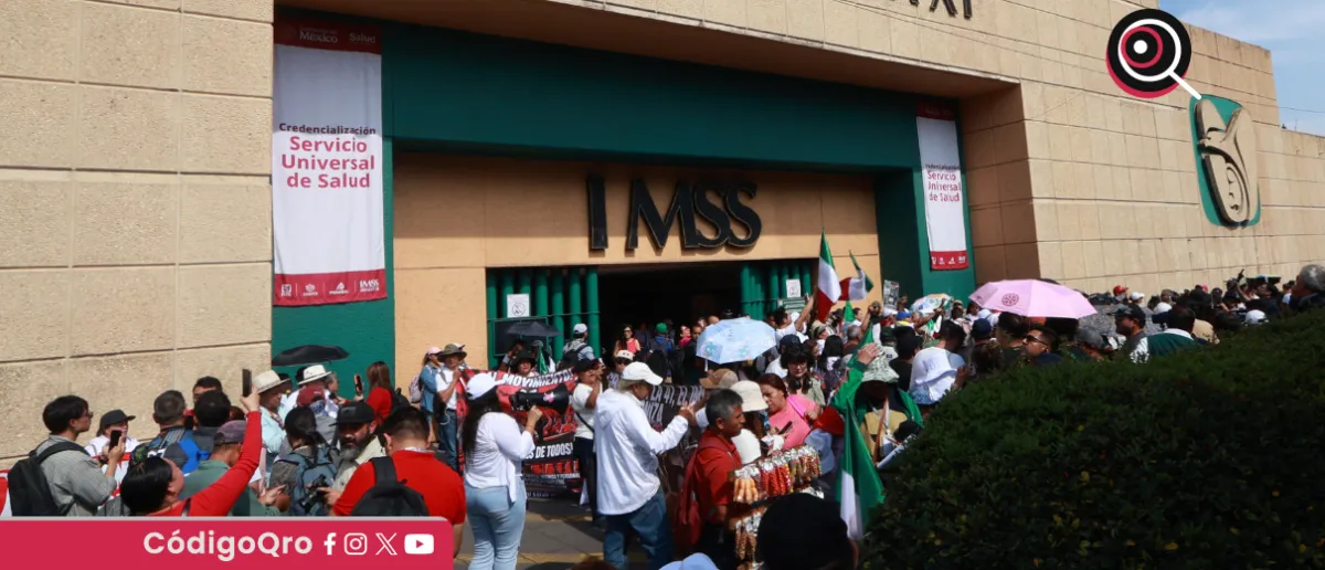Trabajadores del IMSS marchan para exigir mejores condiciones laborales
