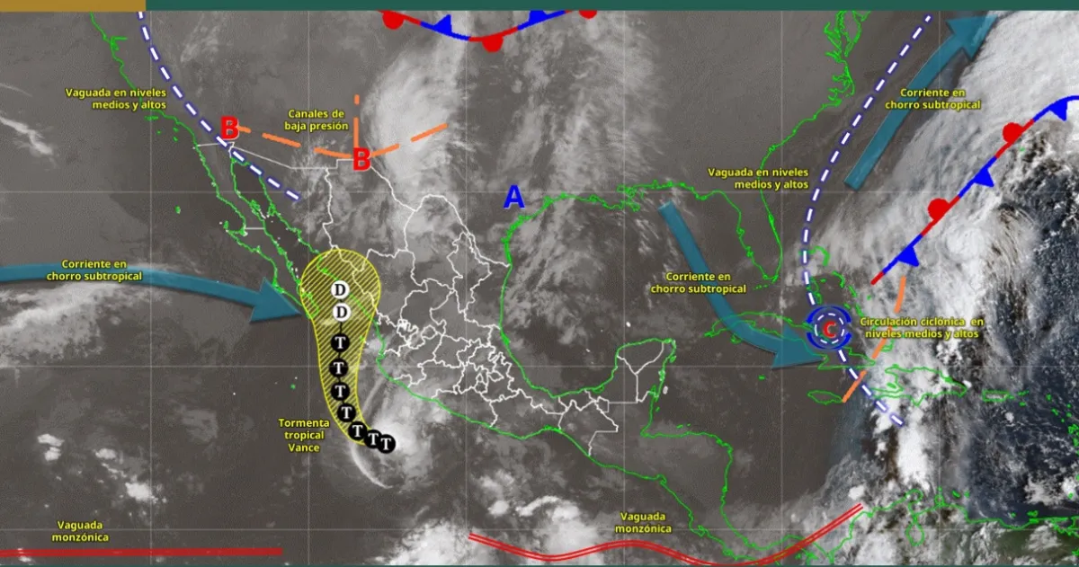 Prevén lluvias puntuales muy fuertes en Nayarit y Jalisco