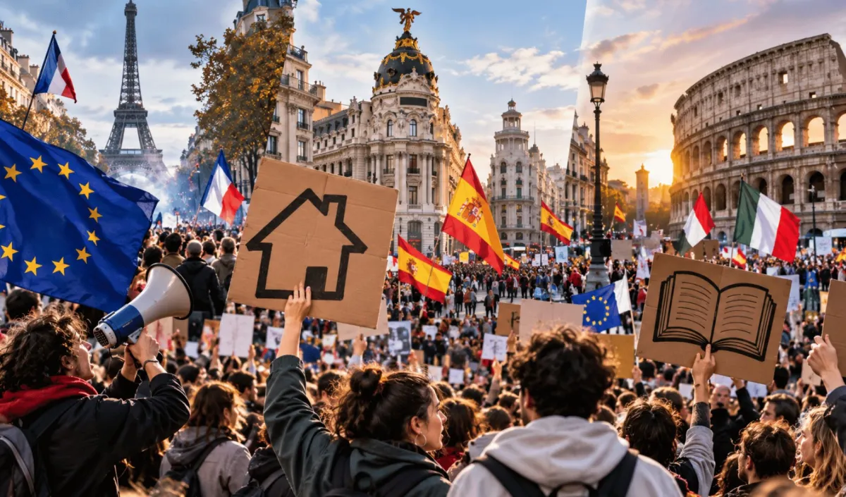 Europa sale a las calles, en una ola de protestas