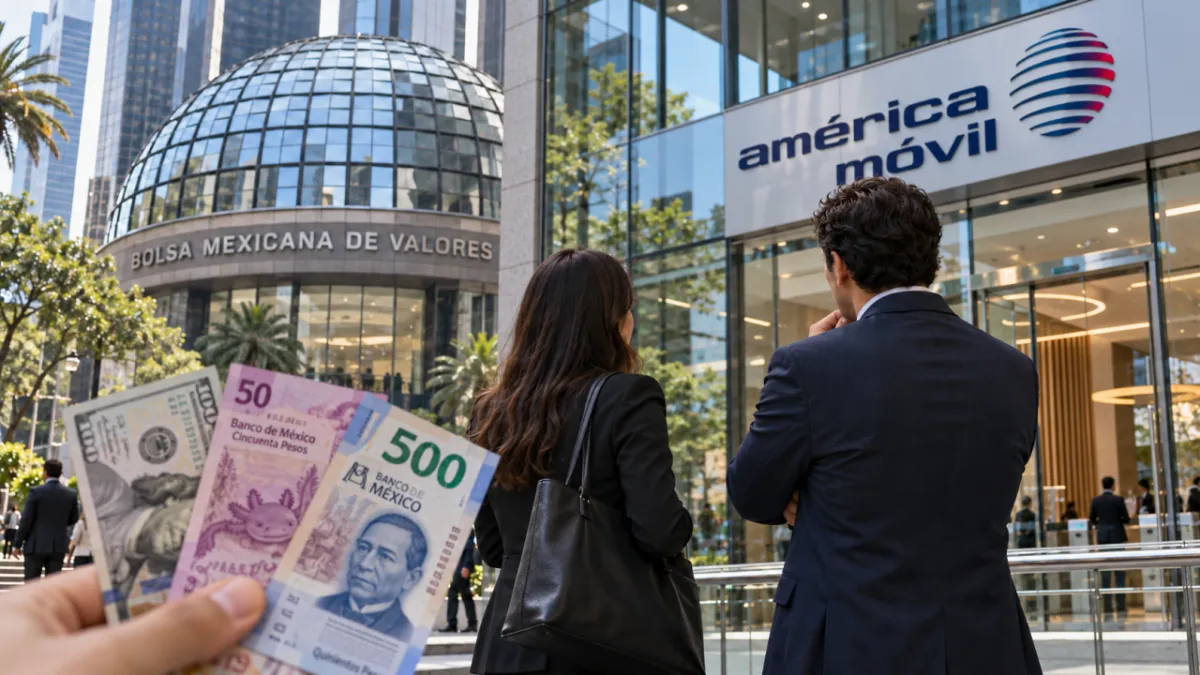 América Móvil impulsa a la BMV sobre los 70,000 puntos; el peso cae a 18.68 por dólar