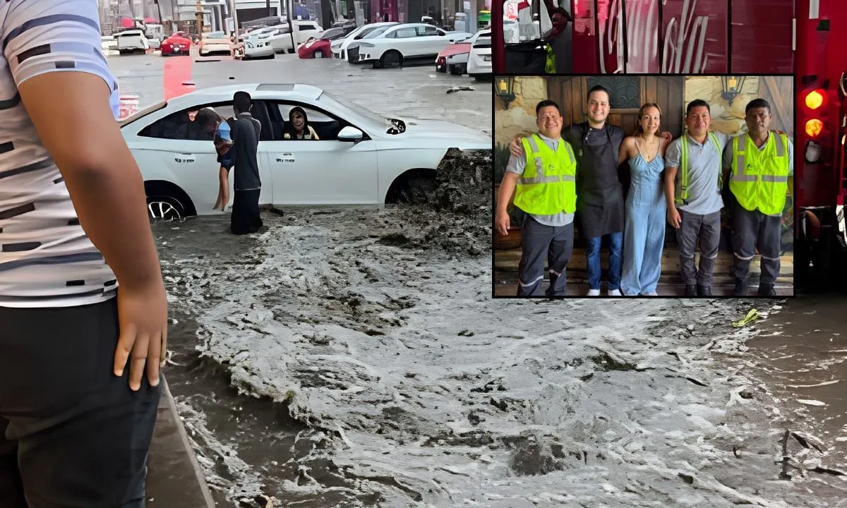 Dueño de restaurante en Acapulco ofrece comida gratis de por vida a quienes salvaron a su esposa e hija, durante lluvias