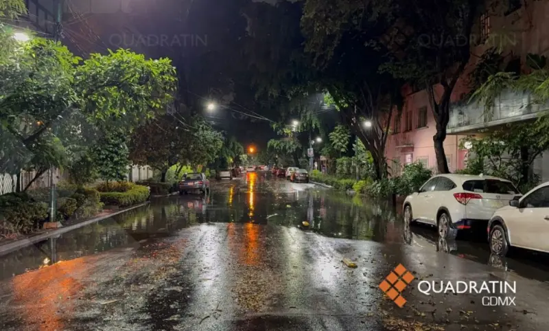 Deja lluvia encharcamientos en 6 alcaldías de CDMX