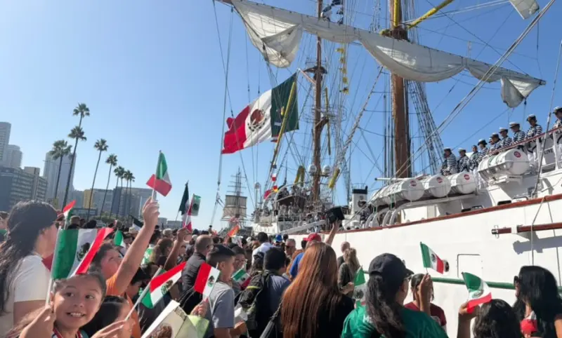 Llega a San Diego el Buque Escuela Cuauhtémoc en su gira por el Pacífico