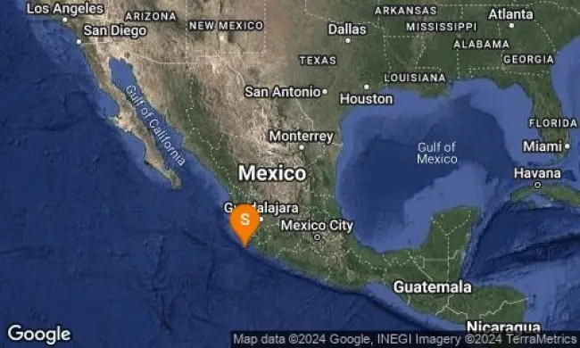 Sismo de magnitud preliminar 5.3 se registra al sur de Manzanillo