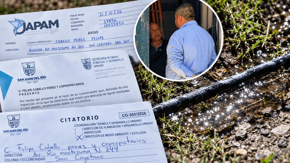 JAPAM da ultimatum a propietario con fuga de agua en San Juan del Río