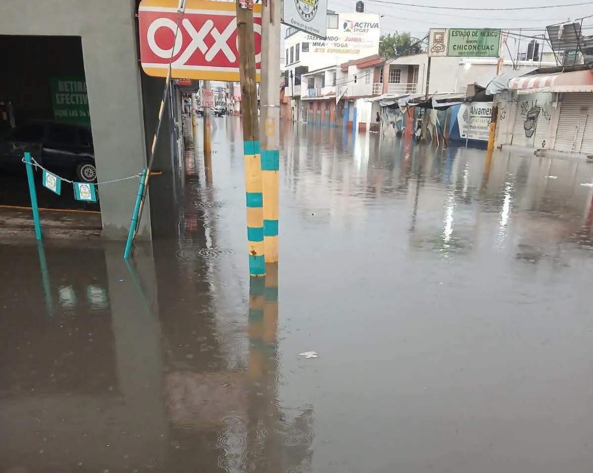 Provocan lluvias inundaciones y afectaciones en oriente del Edomex