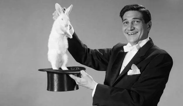 Dos conejos extraídos, a la vez, de una sola chistera