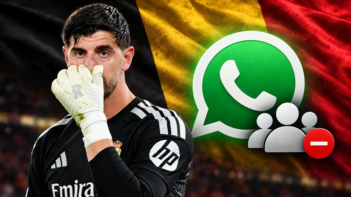 Lo sacan del chat… Courtois fue eliminado del WhatsApp de la selección belga
