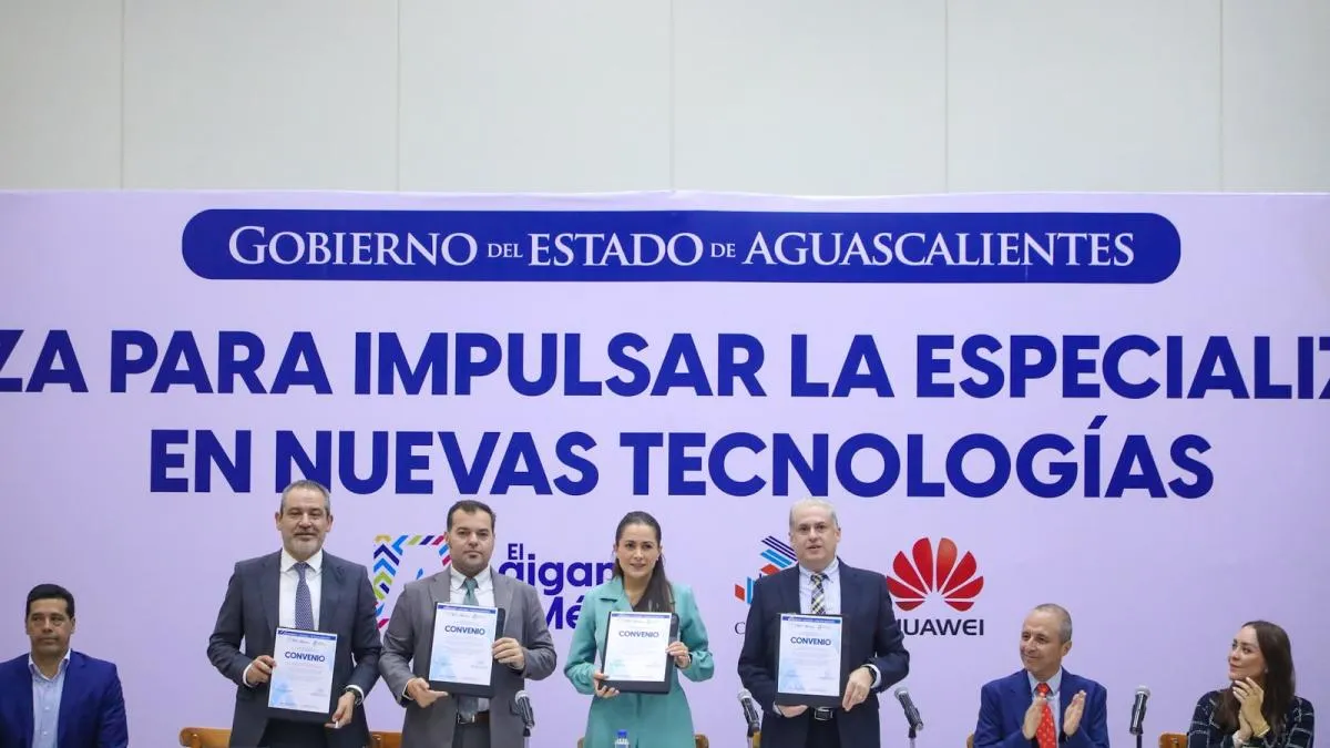 Tere Jiménez consolida alianza tecnológica para certificar a estudiantes en Aguascalientes