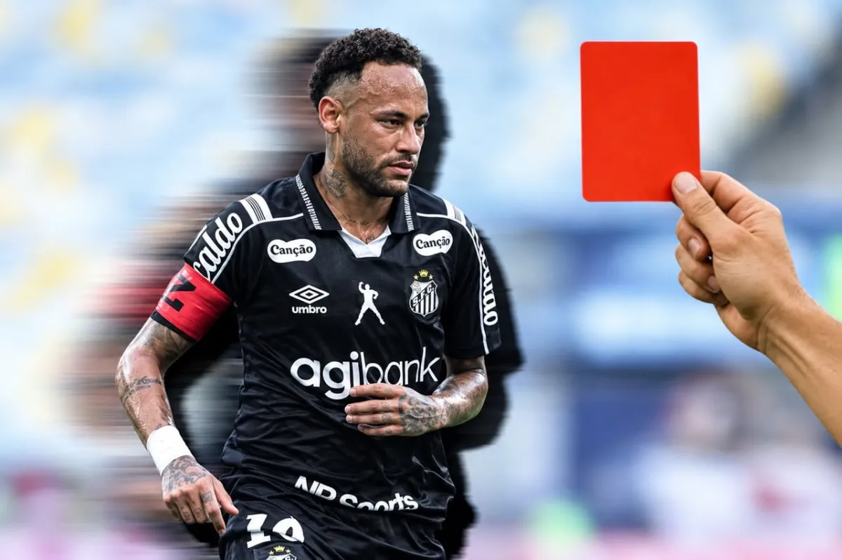 Neymar pierde la cabeza y termina expulsado en el Santos vs. Bahía por una polémica regla
