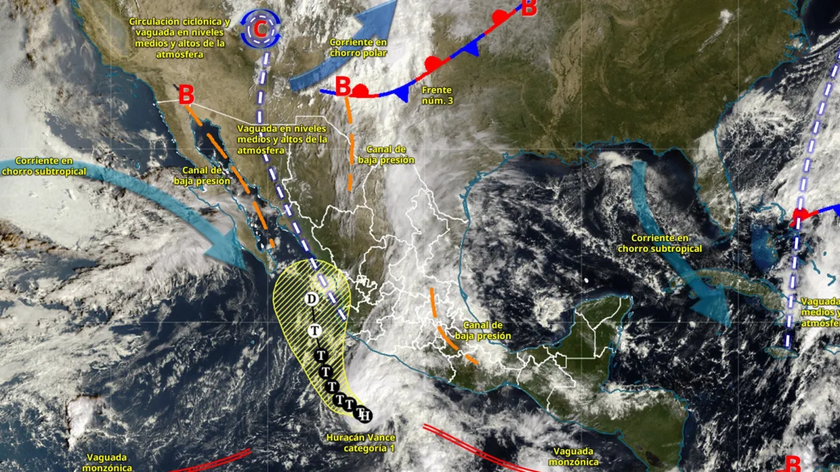 Clima para iniciar la semana: Vance mantendrá lluvias intensas en el occidente de México