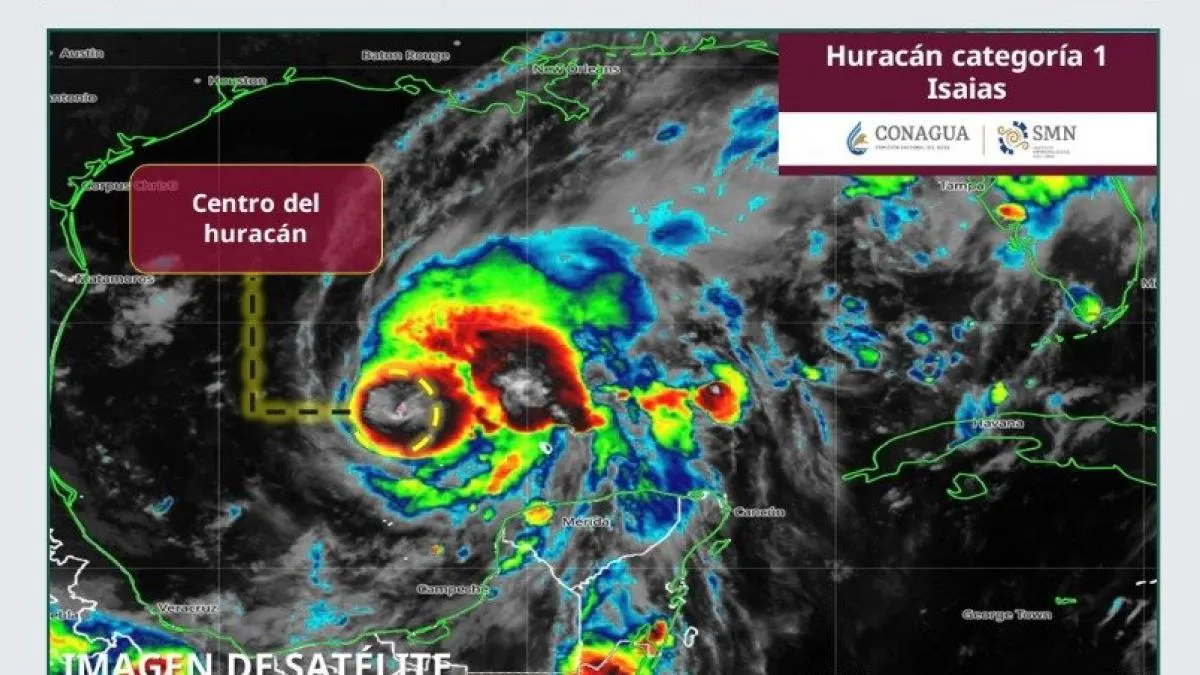'Isaías' se intensifica a huracán categoría 1