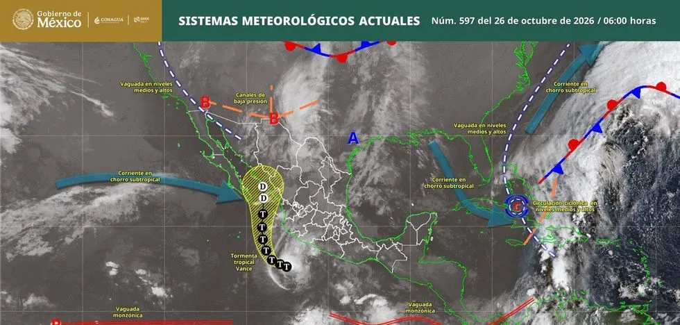 Tormenta Vance trae lluvias muy fuertes a Nayarit y Jalisco