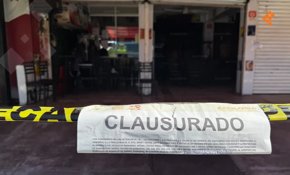 Clausuran restaurante de la Costera de Acapulco por aguas residuales